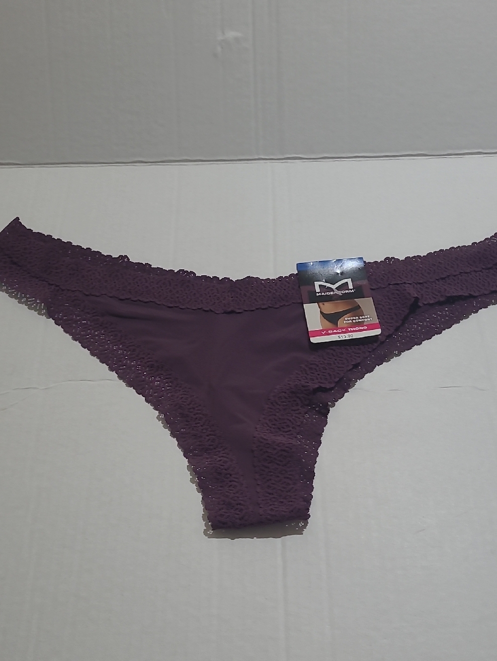 Maidenform Plum Lace-Trim Bikini Panty